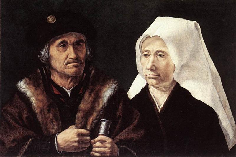 GOSSAERT, Jan (Mabuse) An Elderly Couple cdfg Norge oil painting art